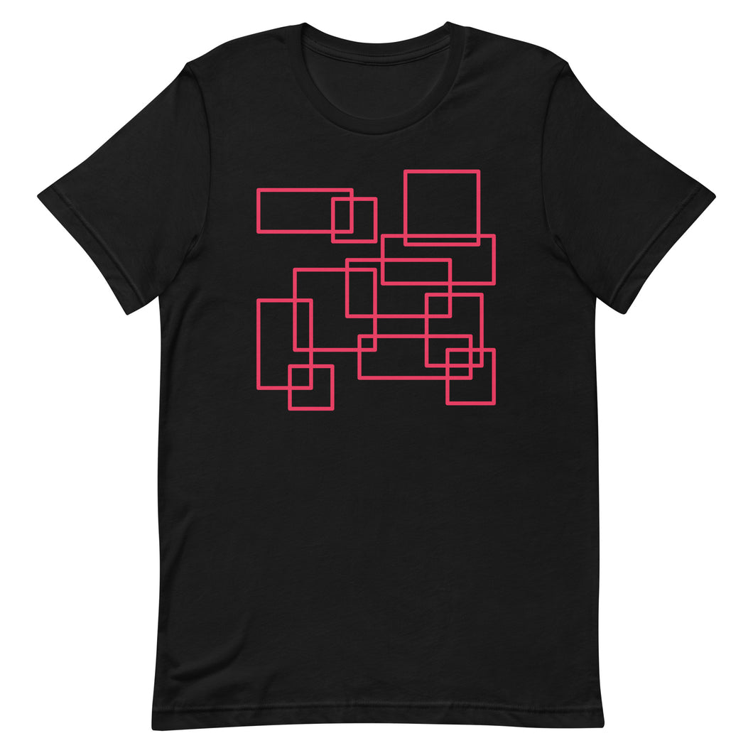 Mid Century, Retro, Red Squares T-Shirt