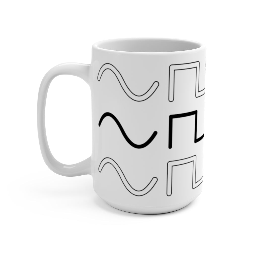 Synthesizer, Techno White 15oz Mug